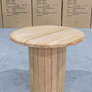 The Semillon New Zealand Ash Round Lamp Table - Natural available to purchase from Warehouse Furniture Clearance at our next sale event.