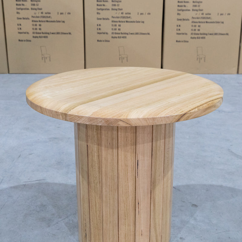The Semillon New Zealand Ash Round Lamp Table - Natural available to purchase from Warehouse Furniture Clearance at our next sale event.