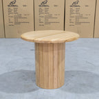 The Semillon New Zealand Ash Round Lamp Table - Natural available to purchase from Warehouse Furniture Clearance at our next sale event.