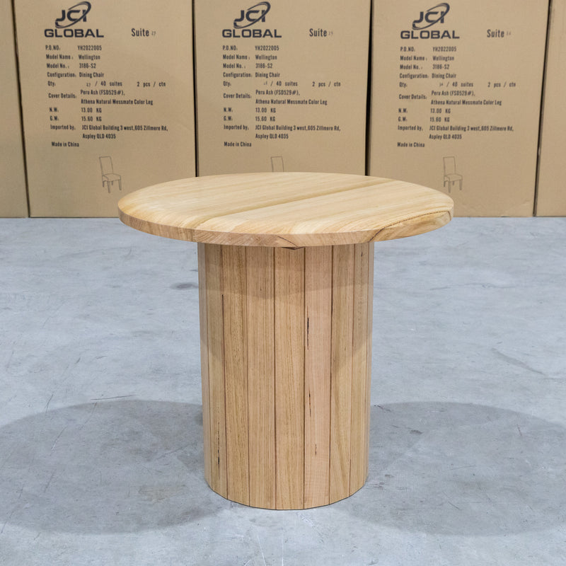 The Semillon New Zealand Ash Round Lamp Table - Natural available to purchase from Warehouse Furniture Clearance at our next sale event.
