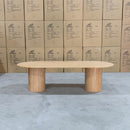 The Semillon 270cm New Zealand Ash Oval Dining Table - Natural available to purchase from Warehouse Furniture Clearance at our next sale event.