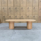 The Semillon 270cm New Zealand Ash Oval Dining Table - Natural available to purchase from Warehouse Furniture Clearance at our next sale event.