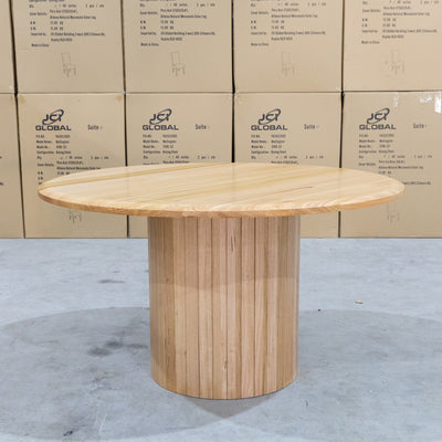 The Semillon New Zealand Ash 135cm Round Dining Table - Natural available to purchase from Warehouse Furniture Clearance at our next sale event.