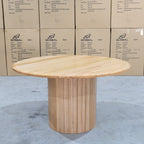 The Semillon New Zealand Ash 135cm Round Dining Table - Natural available to purchase from Warehouse Furniture Clearance at our next sale event.