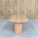 The Semillon 270cm New Zealand Ash Oval Dining Table - Natural available to purchase from Warehouse Furniture Clearance at our next sale event.