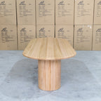 The Semillon 270cm New Zealand Ash Oval Dining Table - Natural available to purchase from Warehouse Furniture Clearance at our next sale event.