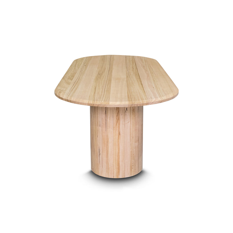 The Semillon 270cm New Zealand Ash Oval Dining Table - Natural available to purchase from Warehouse Furniture Clearance at our next sale event.