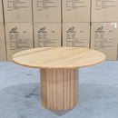 The Semillon New Zealand Ash 135cm Round Dining Table available to purchase from Warehouse Furniture Clearance at our next sale event.