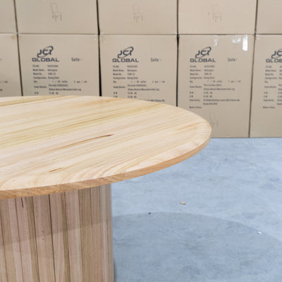 The Semillon New Zealand Ash 135cm Round Dining Table - Natural available to purchase from Warehouse Furniture Clearance at our next sale event.
