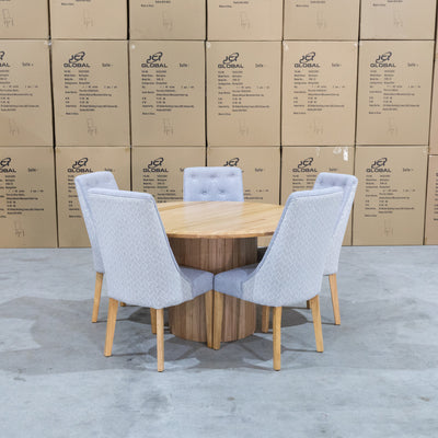 The Semillon New Zealand Ash 135cm Round Dining Table - Natural available to purchase from Warehouse Furniture Clearance at our next sale event.