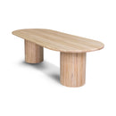 The Semillon 270cm New Zealand Ash Oval Dining Table - Natural available to purchase from Warehouse Furniture Clearance at our next sale event.