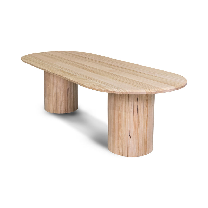 The Semillon 270cm New Zealand Ash Oval Dining Table - Natural available to purchase from Warehouse Furniture Clearance at our next sale event.
