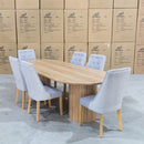 The Semillon 270cm New Zealand Ash Oval Dining Table - Natural available to purchase from Warehouse Furniture Clearance at our next sale event.