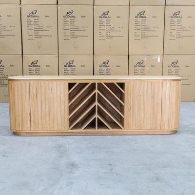 The Semillon New Zealand Ash Buffet with Wine Storage - Natural available to purchase from Warehouse Furniture Clearance at our next sale event.
