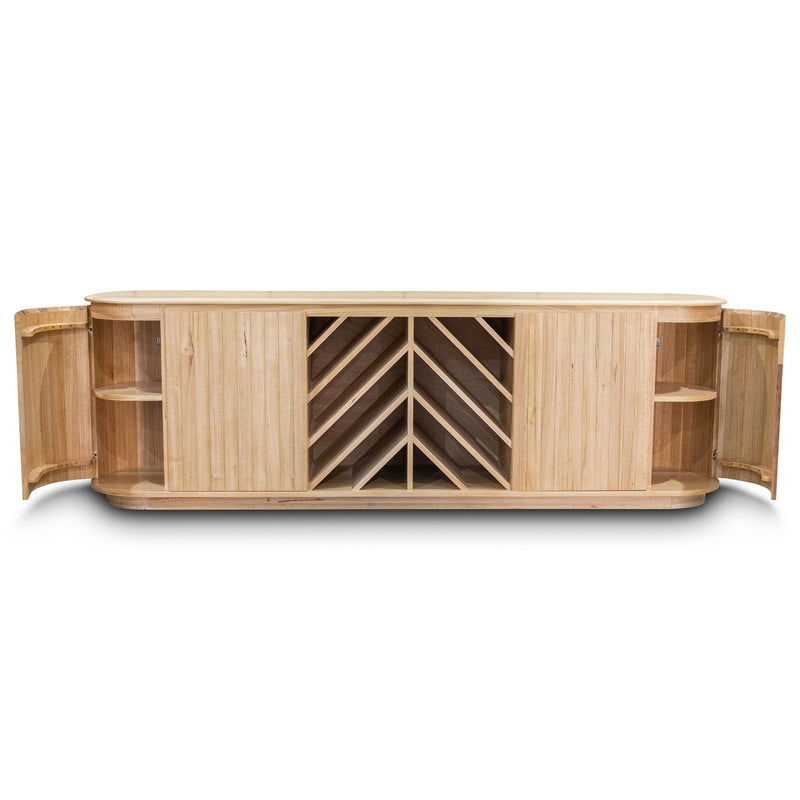 The Semillon New Zealand Ash Buffet with Wine Storage - Natural available to purchase from Warehouse Furniture Clearance at our next sale event.