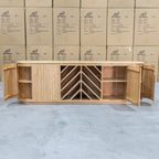 The Semillon New Zealand Ash Buffet with Wine Storage - Natural available to purchase from Warehouse Furniture Clearance at our next sale event.