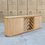 The Semillon New Zealand Ash Buffet with Wine Storage - Natural available to purchase from Warehouse Furniture Clearance at our next sale event.