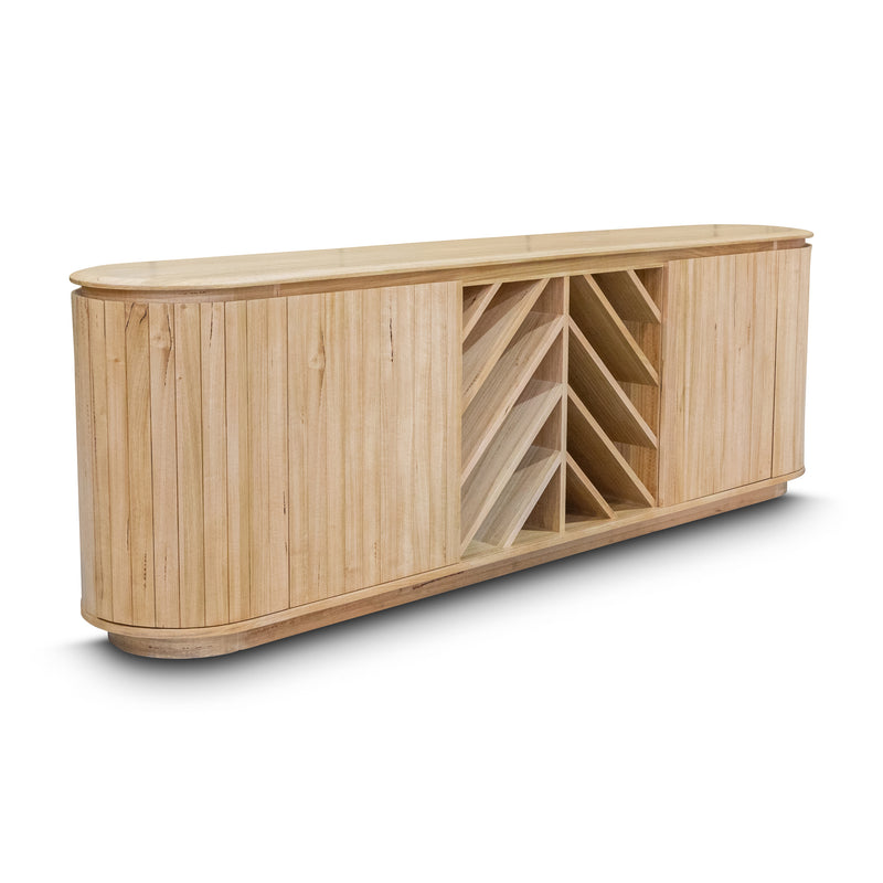 The Semillon New Zealand Ash Buffet with Wine Storage - Natural available to purchase from Warehouse Furniture Clearance at our next sale event.