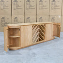 The Semillon New Zealand Ash Buffet with Wine Storage - Natural available to purchase from Warehouse Furniture Clearance at our next sale event.
