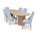 The Semillon 270cm New Zealand Ash Oval Dining Table - Natural available to purchase from Warehouse Furniture Clearance at our next sale event.