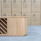 The Semillon New Zealand Ash Buffet with Wine Storage - Natural available to purchase from Warehouse Furniture Clearance at our next sale event.