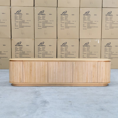 The Semillon New Zealand Ash 5 Door Entertainment Unit - Natural available to purchase from Warehouse Furniture Clearance at our next sale event.