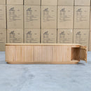 The Semillon New Zealand Ash 5 Door Entertainment Unit - Natural available to purchase from Warehouse Furniture Clearance at our next sale event.