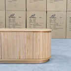 The Semillon New Zealand Ash 5 Door Entertainment Unit - Natural available to purchase from Warehouse Furniture Clearance at our next sale event.
