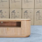 The Semillon New Zealand Ash 2 Drawer Entertainment Unit - Natural available to purchase from Warehouse Furniture Clearance at our next sale event.