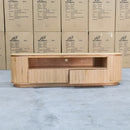 The Semillon New Zealand Ash 2 Drawer Entertainment Unit - Natural available to purchase from Warehouse Furniture Clearance at our next sale event.