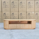 The Semillon New Zealand Ash 2 Drawer Entertainment Unit - Natural available to purchase from Warehouse Furniture Clearance at our next sale event.