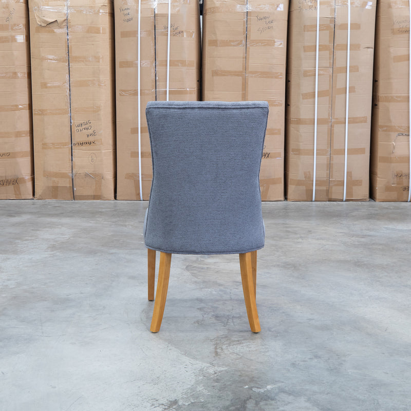 The Semillon Upholstered Natural Frame Dining Chair - Share Charcoal
