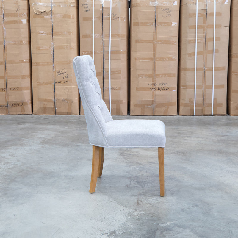 The Semillon Upholstered Natural Frame Dining Chair - Share Oat