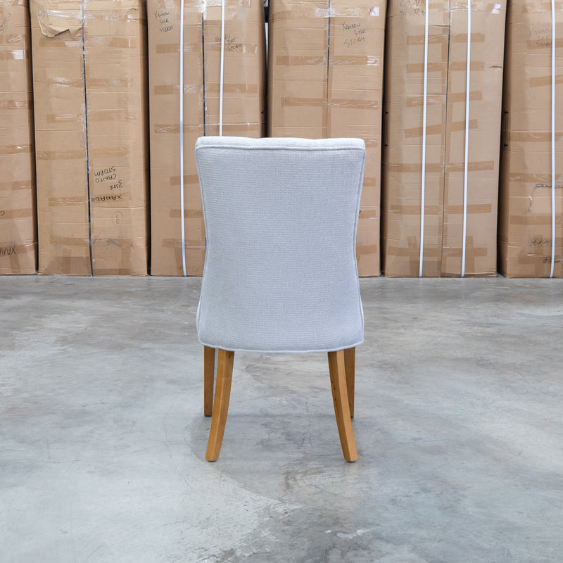 The Semillon Upholstered Natural Frame Dining Chair - Share Oat