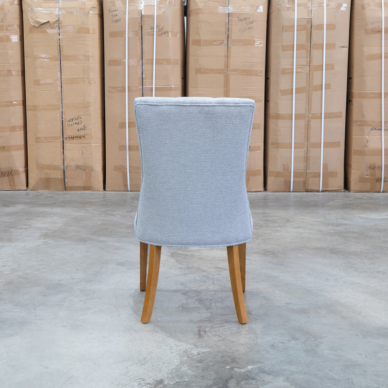 The Semillon Upholstered Natural Frame Dining Chair - Share Slate