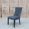 The Semillon Upholstered Black Frame Dining Chair - Charcoal available to purchase from Warehouse Furniture Clearance at our next sale event.