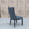 The Semillon Upholstered Black Frame Dining Chair - Charcoal available to purchase from Warehouse Furniture Clearance at our next sale event.