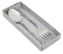 The Set of 2 Classic Stainless Steel Salad Servers - Silver - WR03 - Available In-Store Only available to purchase from Warehouse Furniture Clearance at our next sale event.