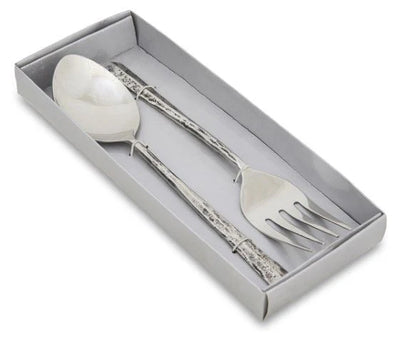 The Set of 2 Classic Stainless Steel Salad Servers - Silver - WR03 - Available In-Store Only available to purchase from Warehouse Furniture Clearance at our next sale event.