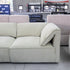 The Sienna Feather & Foam Modular Corner Lounge with Ottoman - Pistachio