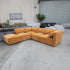The Sienna Feather & Foam Modular Corner Lounge with Ottoman - Ochre