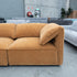 The Sienna Feather & Foam Modular Corner Lounge with Ottoman - Ochre