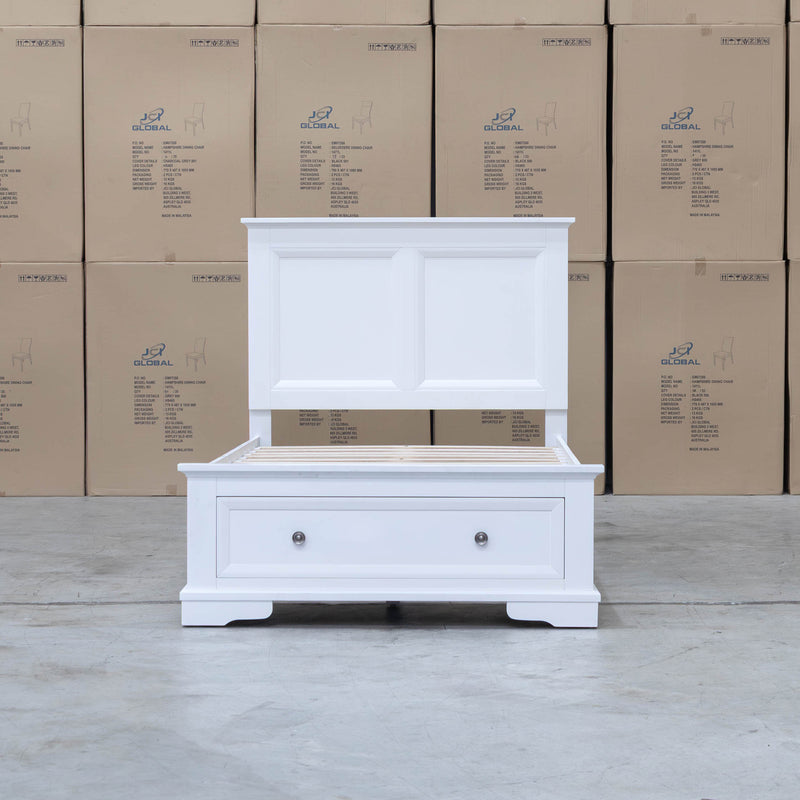 The Sala Hardwood King Single Storage Bed available to purchase from Warehouse Furniture Clearance at our next sale event.