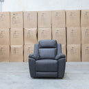 The Bari Single Recliner - Charcoal available to purchase from Warehouse Furniture Clearance at our next sale event.