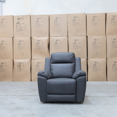 The Bari Single Recliner - Charcoal available to purchase from Warehouse Furniture Clearance at our next sale event.
