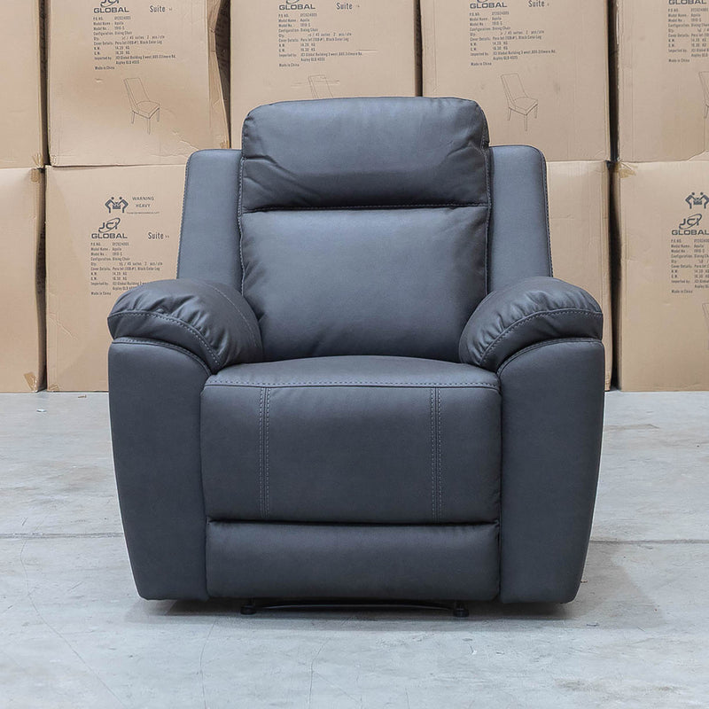 The Bari Single Recliner - Charcoal available to purchase from Warehouse Furniture Clearance at our next sale event.