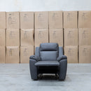 The Bari Single Recliner - Charcoal available to purchase from Warehouse Furniture Clearance at our next sale event.
