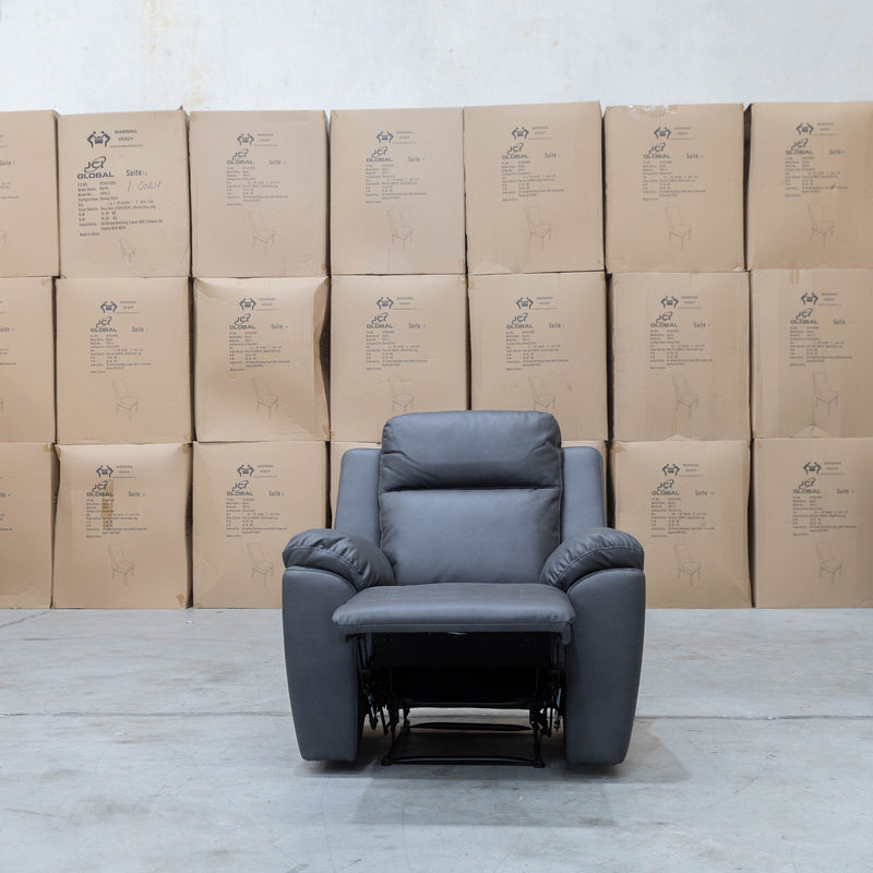The Bari Single Recliner - Charcoal available to purchase from Warehouse Furniture Clearance at our next sale event.