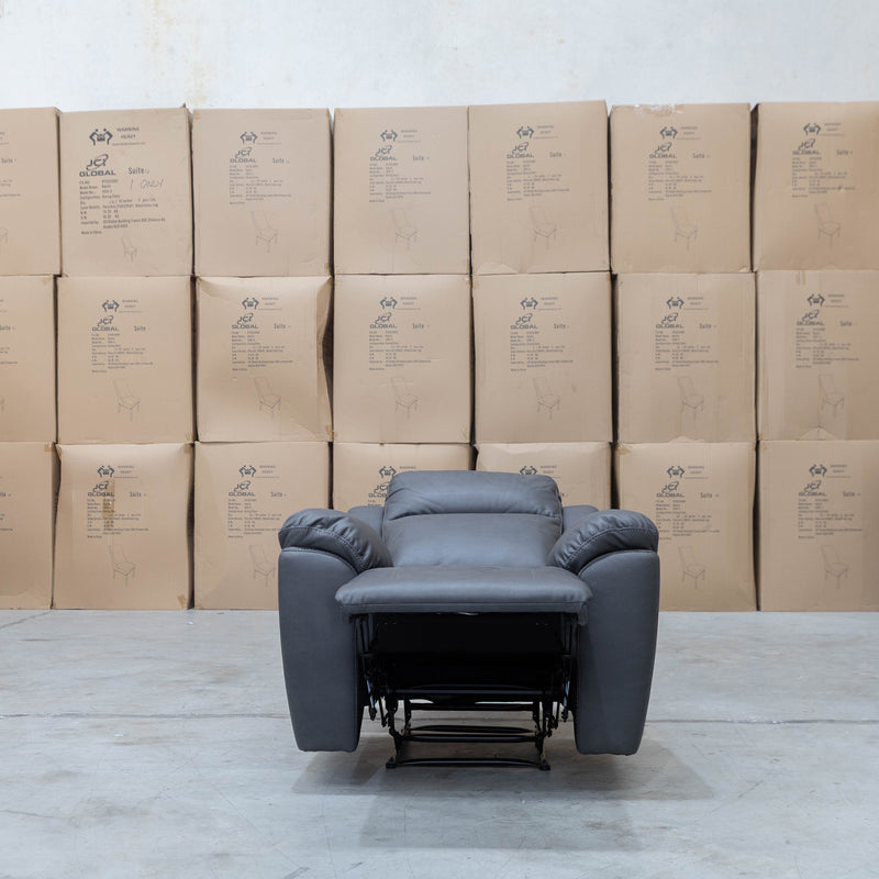 The Bari Single Recliner - Charcoal available to purchase from Warehouse Furniture Clearance at our next sale event.