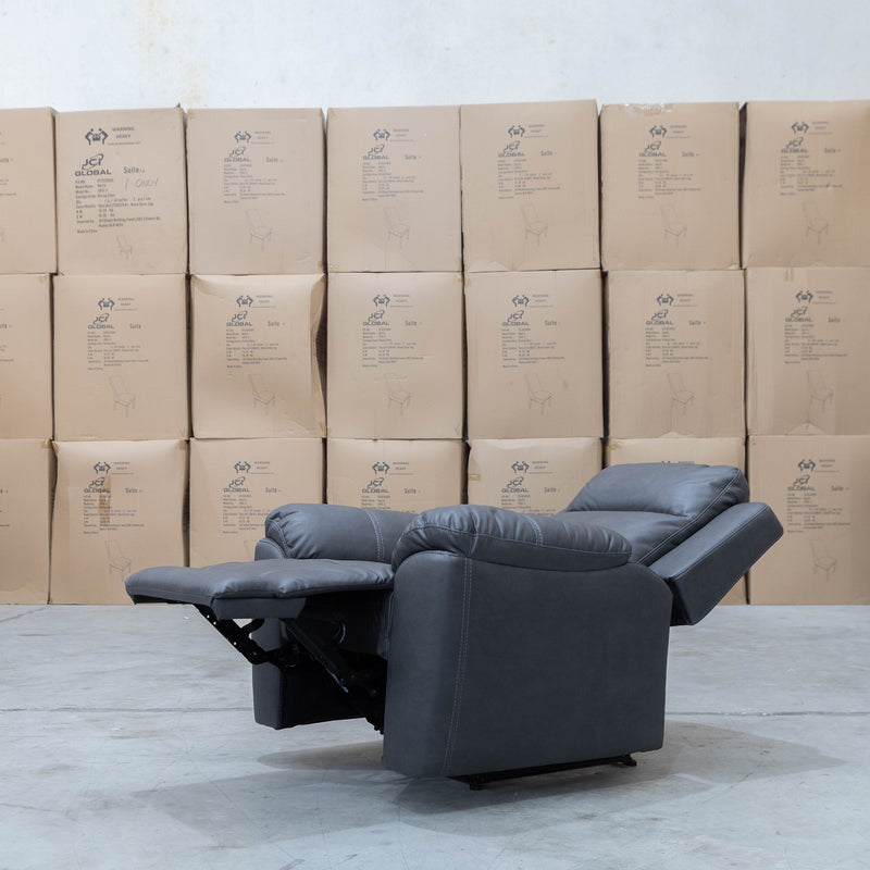 The Bari Single Recliner - Charcoal available to purchase from Warehouse Furniture Clearance at our next sale event.